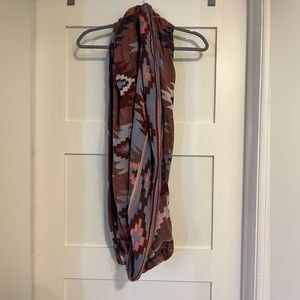 Southwest print circle scarf